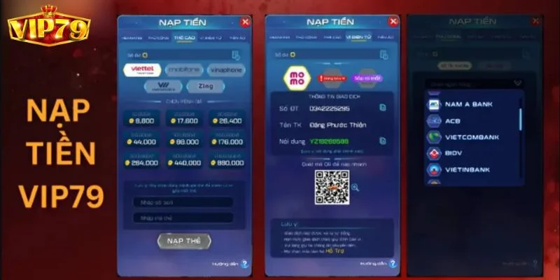 Nạp Tiền VIP79: Thực Hiện Giao Dịch Chỉ Trong Cái Chớp Mắt 1 Sử dụng thẻ cào siêu tiện lợi cho ai muốn giao dịch số vốn ít.